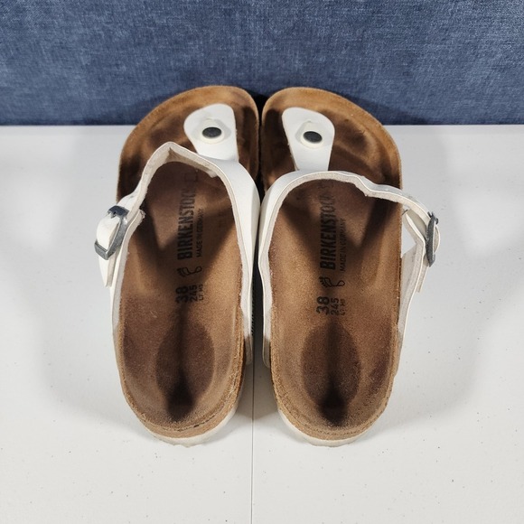 Birkenstock Gizeh Women's Sandals US 7.5 White Pearl Antique Lace Birko-Flor - Picture 6 of 13